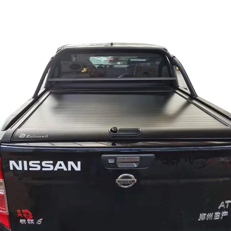 

Zolionwil No-drilling pickup Hard truck Bed back retractable Tonneau Cover Manual Roller Lid Shutter For Nissan Navara NP300