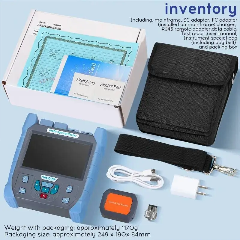 Mini NK5100M1 850/1300nm 22/24Db MM Testing OTDR Fiber Optic Reflectometer And VFL OLS OPM Eventmap 24Db 100KM