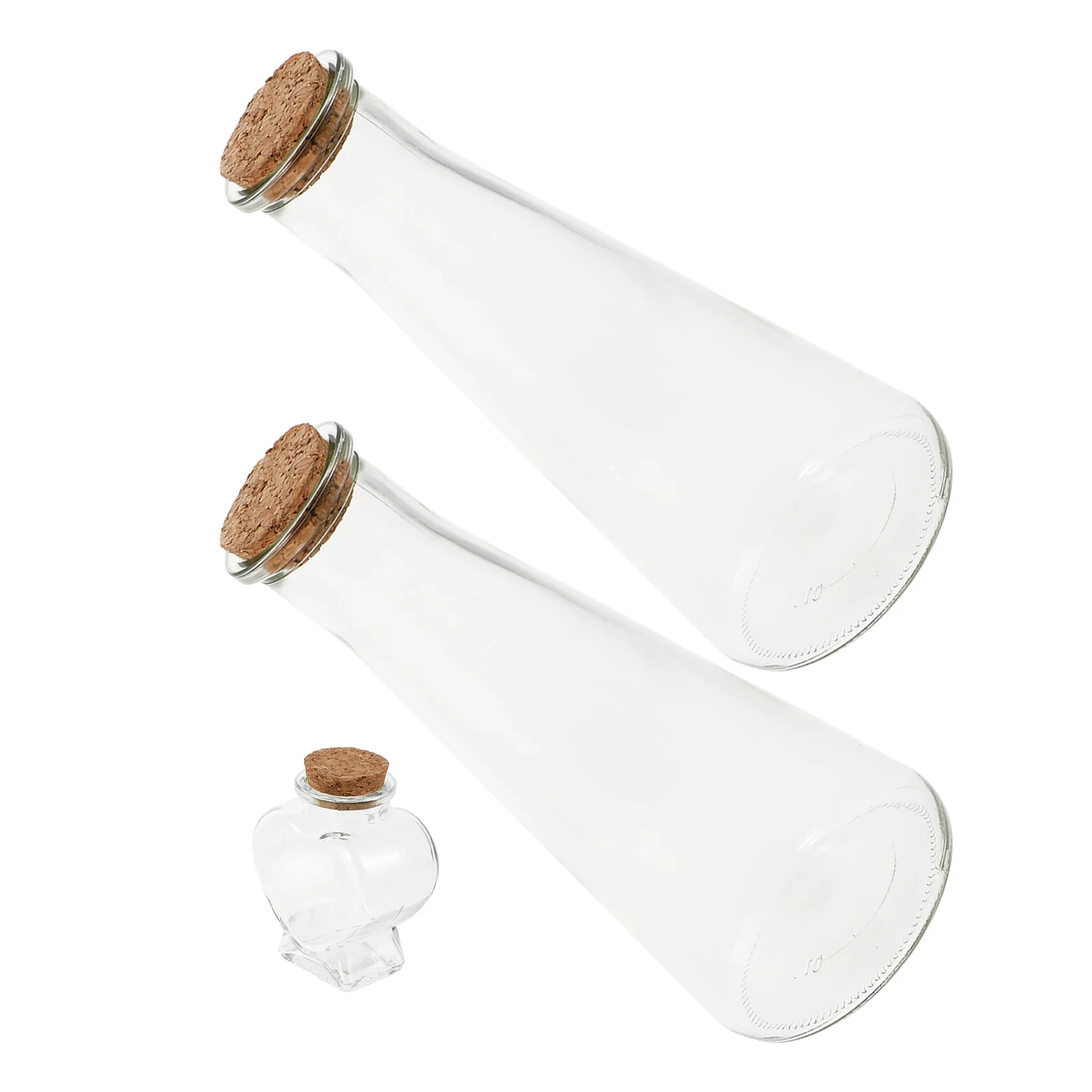 

3 Pcs Sand Ceremony Bottle Set Keepsake Glass Wish Containers Mini Jars Gift Vial