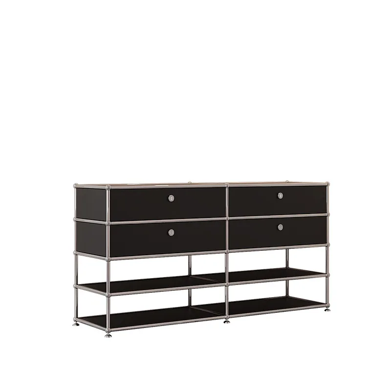 

Module cabinet, light luxury high-end shoe cabinet, living room ins wind locker, chest cabinet stainless steel module
