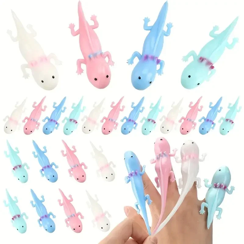 Stretchable Fingertip Catapult Salamander Finger Slingshot Toy Bouncy Flying Dragon Stress Relief Squeeze Fidget Toy