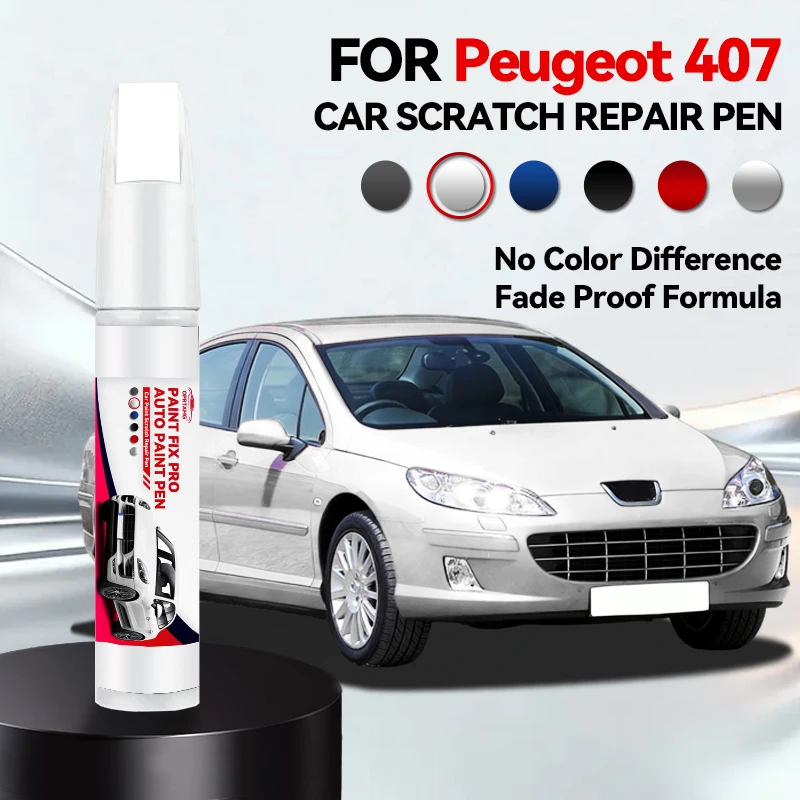 

Ручка-корректор для ремонта краски Peugeot 407, средство для удаления царапин, аксессуары для авто, черный, белый, серебристый, серый, синий, красный цвета.