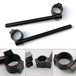 Motorcycle Handlebars Handle Bar Cafe Racer Clip On Ons Fork 31 32 33 35 36 37 38 39 40 41 43 45 47 48 50 51MM Rised Riser Clamp