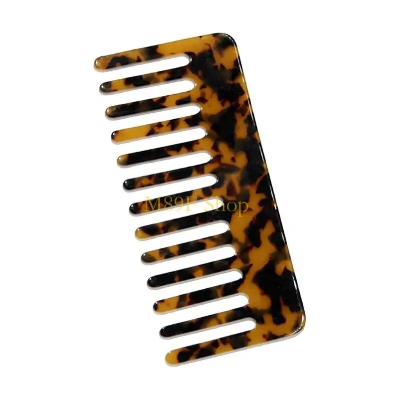 M89F Minimalist Cellulose Acetate Massage Hair Comb Colorful Marble Stone Leopard Hair Brush Rectangle Hairdressing Tools