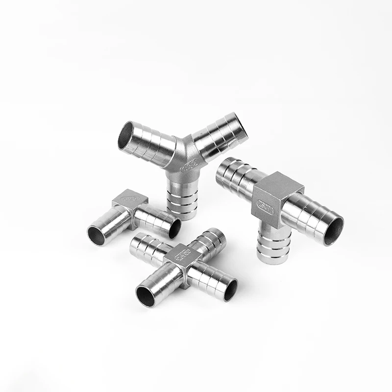 Króciec do węża 304 ze stali nierdzewnej wąż ogon zaczepu 6mm 8mm 10mm 12mm typ Y typ łącznik rurowy Pagoda Tail Barb złącze