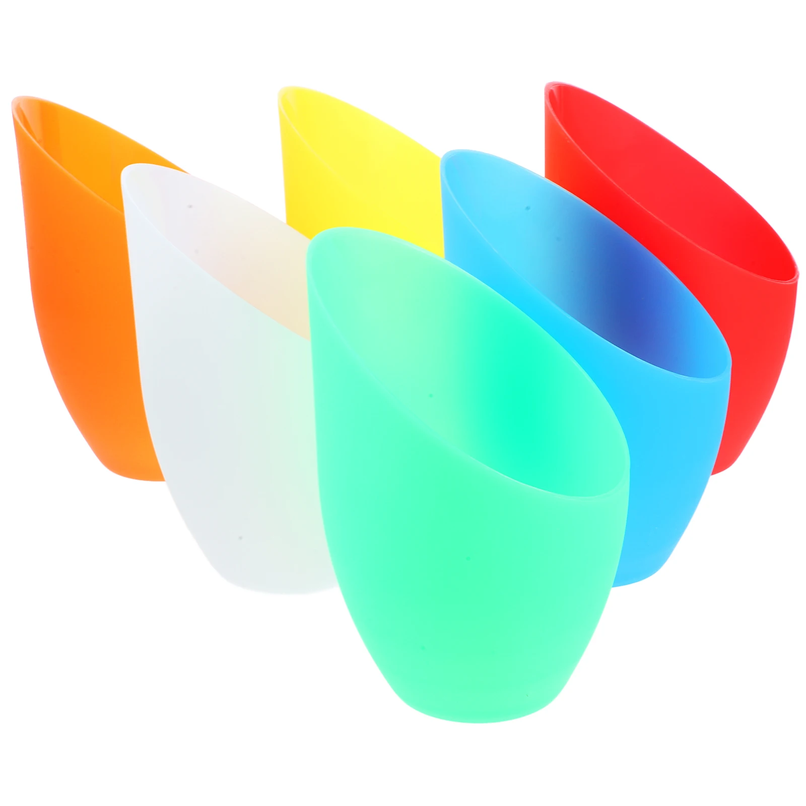 

6pcs Plastic Calla-Shaped Lampshades Small Colorful Replacement for Wall Table Pendant Lamps Red Orange Yellow Blue Green