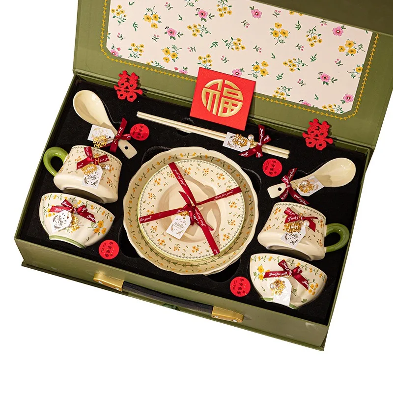 

High-value ceramic bowl housewarming wedding gift high-end dish set wedding gift box set