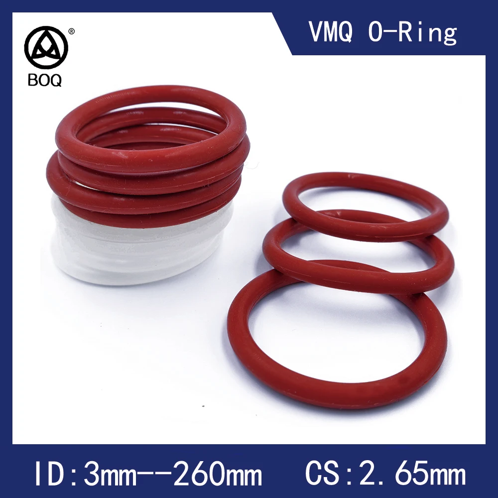 

CS 2.65mm Red Silicon Oring Sealing Gasket Washers Food Grade Silicone VMQ O Ring Seal Washer Cooker Rubber Insulated Silica Gel