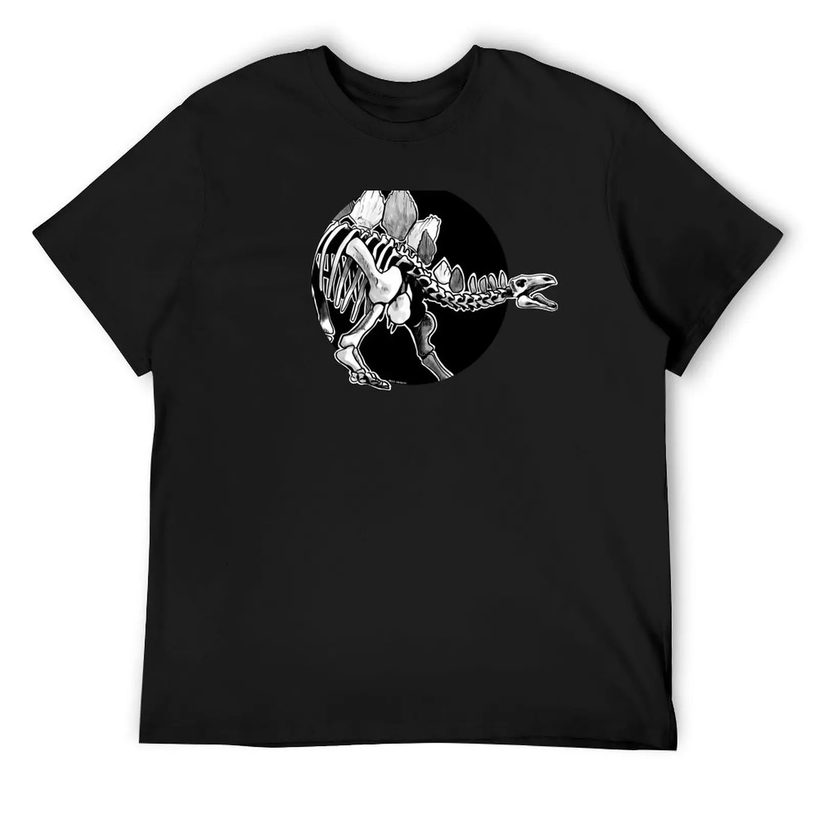 Stegosaurus skeletal black T-Shirt oversizeds cheap stuff customizeds men clothing