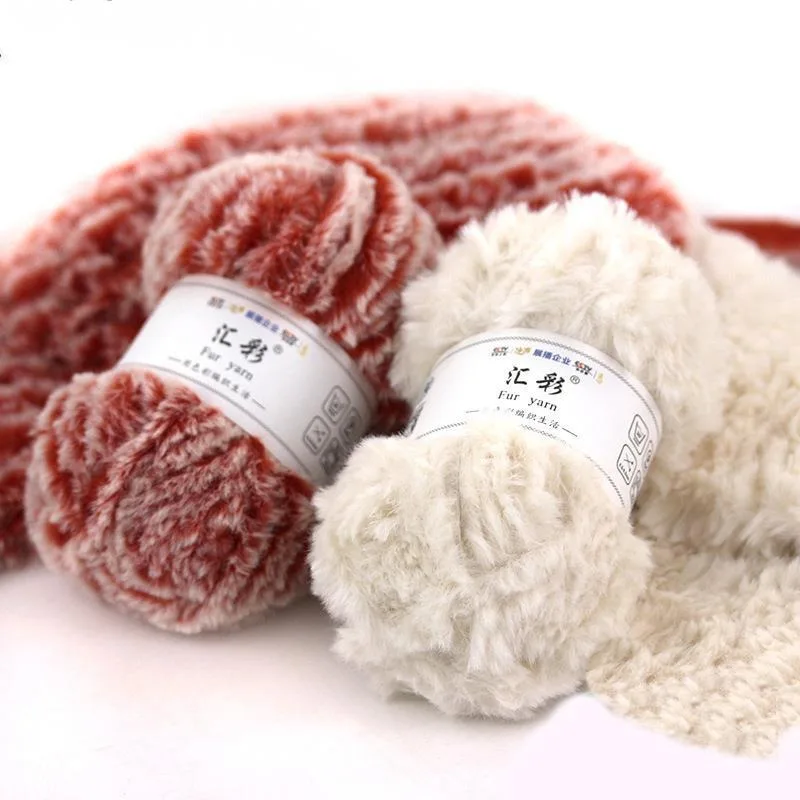 

50 г супермягкая меховая пряжа массивная пушистая пряжа из искусственного меха пряжа для ресниц для вязания крючком одежды дизайн вязания