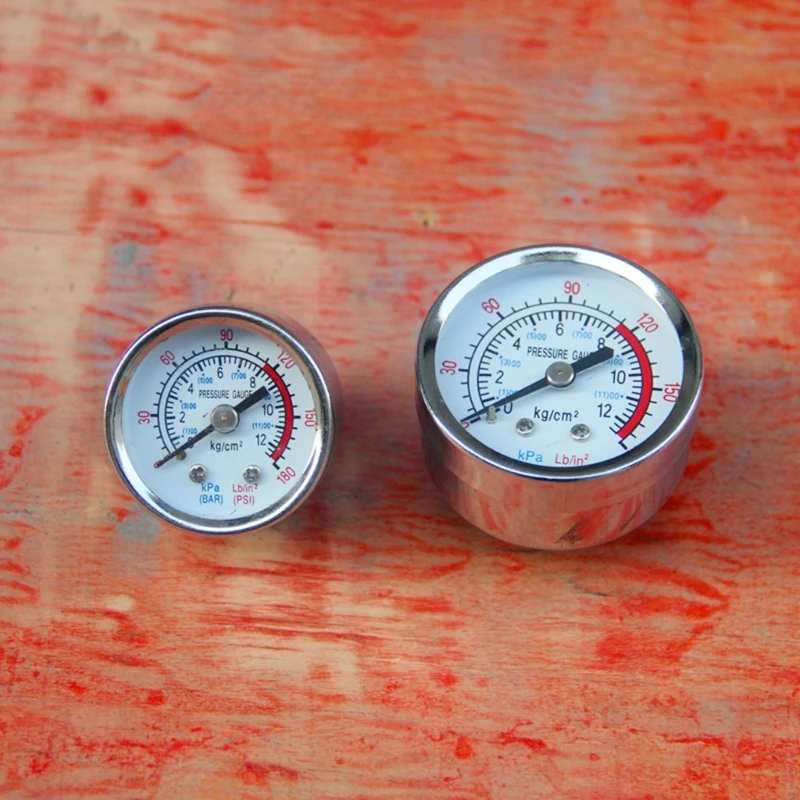 M6CF Industrial Grade Air Pressure Gauge Water Pressure Meter Measuring Measuring 0-180psi 0-12 Bar 1/4\