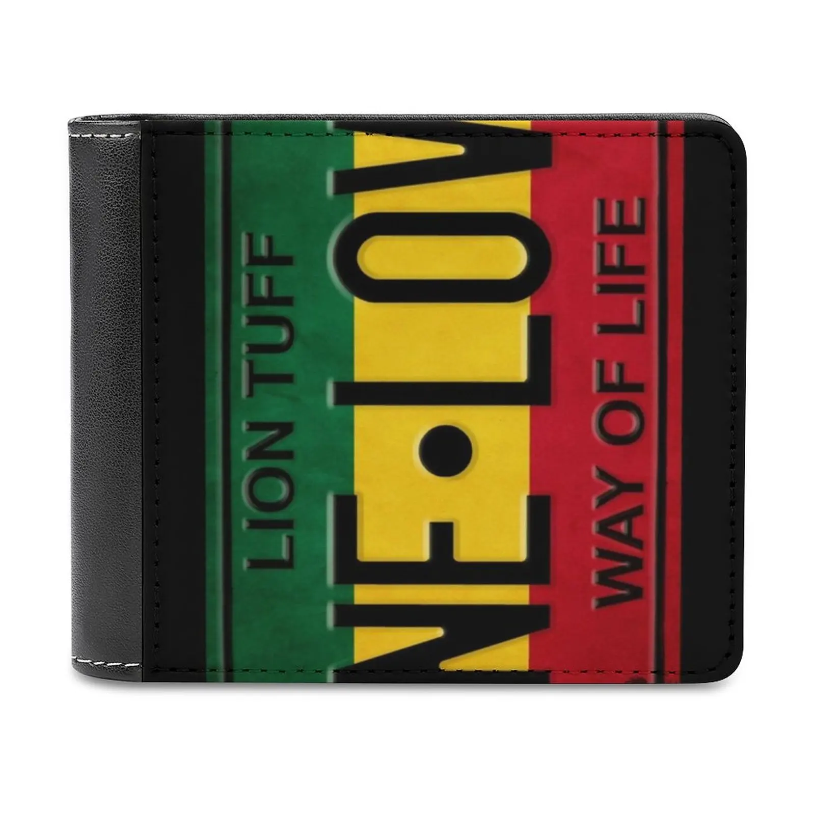 Vintage Rasta License Plate One Love Men's Wallet Purses Wallets New Design Dollar Price Top Men Leather Wallet Vintage Rasta