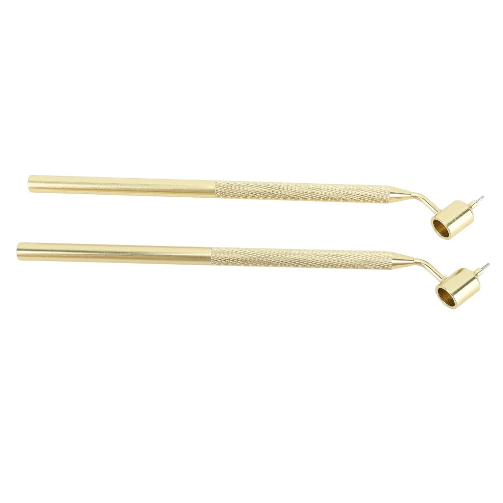 2PCS 0.5mm+0.7mm Fluid Writer Paint Applicator Pen Aluminum Handle Anti-Skid Fluid Writer Touch Up Paint Applicator Pen