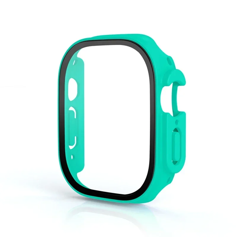 HD gehärtetes Glas + Hülle für Apple Watch Ultra 3/2/1 49 mm PC-Stoßstange + Displayschutzfolie Abdeckung iWatch Serie Ultra 3 49 mm Zubehör