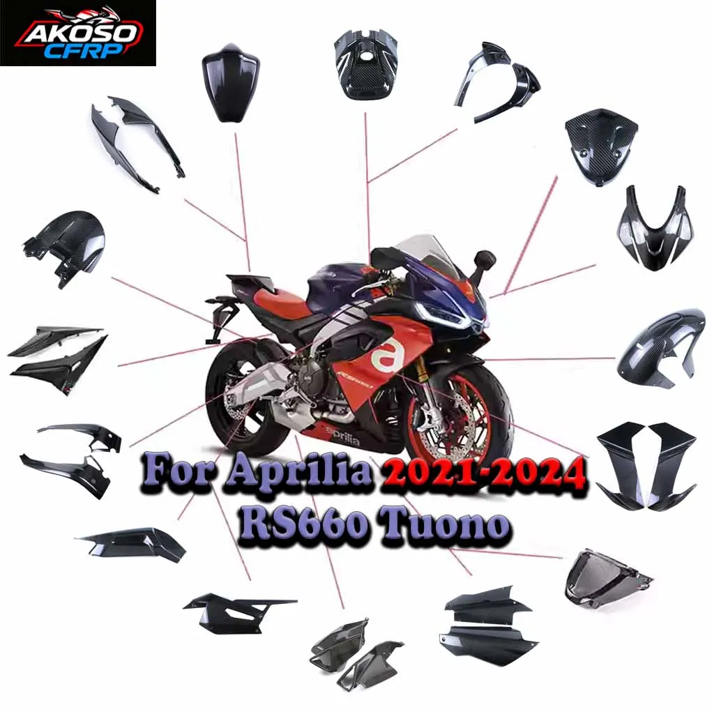 

For Aprilia RS660 Tuono 2021-2024 Motorcycle Fairings kits 100% Pure Carbon Fiber Panel Cover Guard Protector Parts Accessories