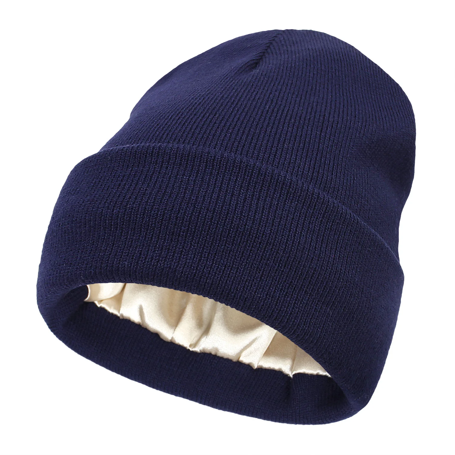 Winter Hat For Women Silk Satin Lined Beanies Chunky Caps Men Warm Fashion Women Bonnet Skullies Caps Male Female Balaclava Hats