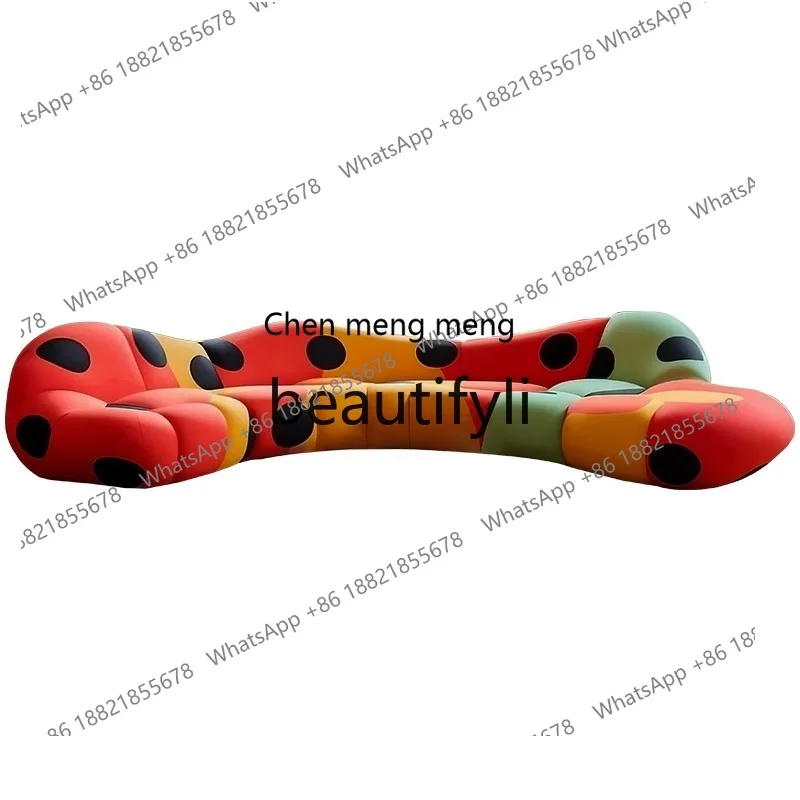 

Modern minimalist art polka dot corner sofa creative aesthetics modern furniture H