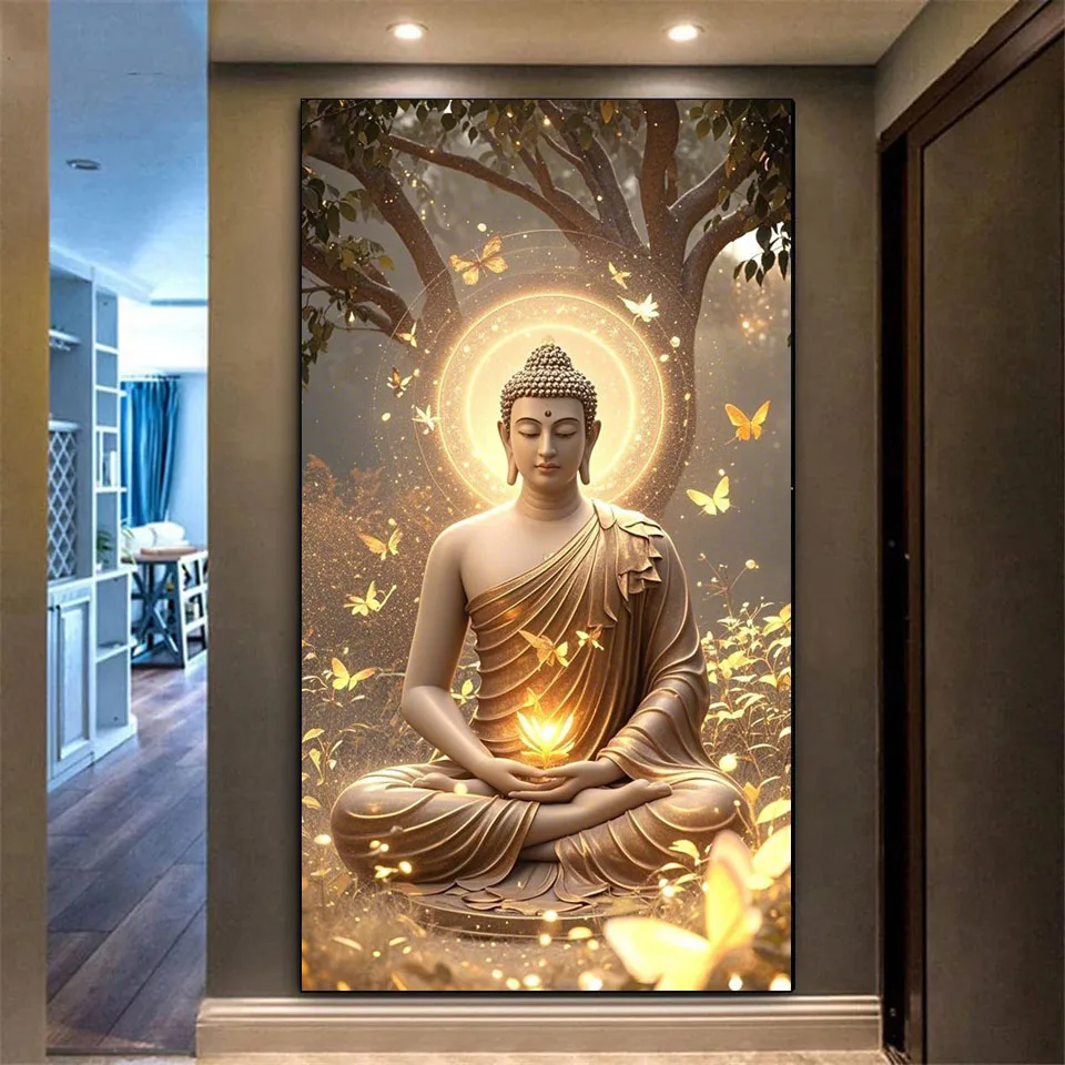 

New Diamond Painting Large Size Buddha Snake Butterfly Diy Full Mosaic Embroidery Rhinestone Jewelry Stitch Picture Wall Decor