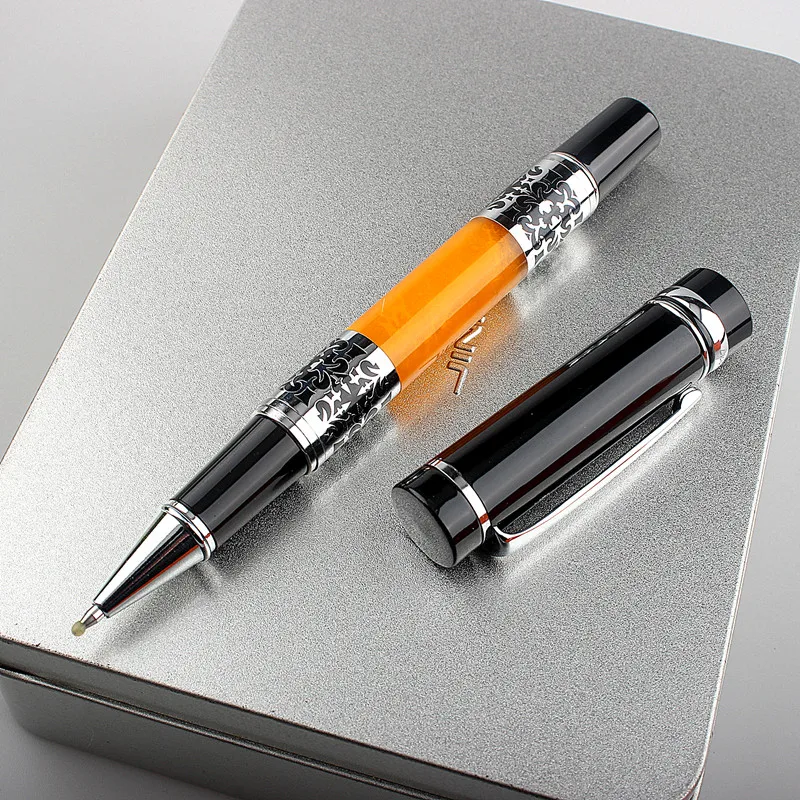 Hot Selling Metal Roller Ballpoint Pen Luxury Businessman Signature Writing Pen Gift