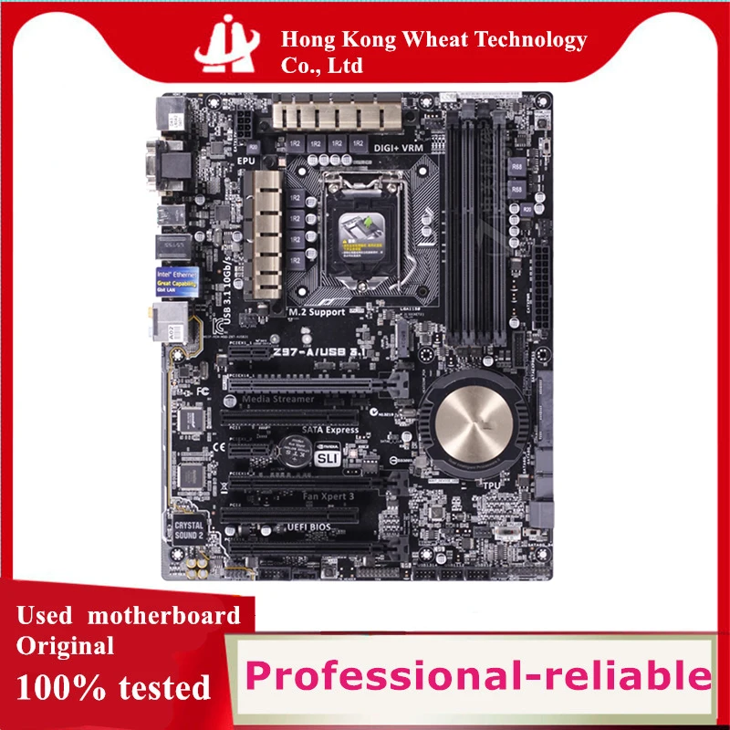 For Intel Z97 Z97-A/USB3.1 motherboard Used original LGA 1150 LGA1150 DDR3 32GB USB2.0 USB3.0 SATA3 Desktop Mainboard