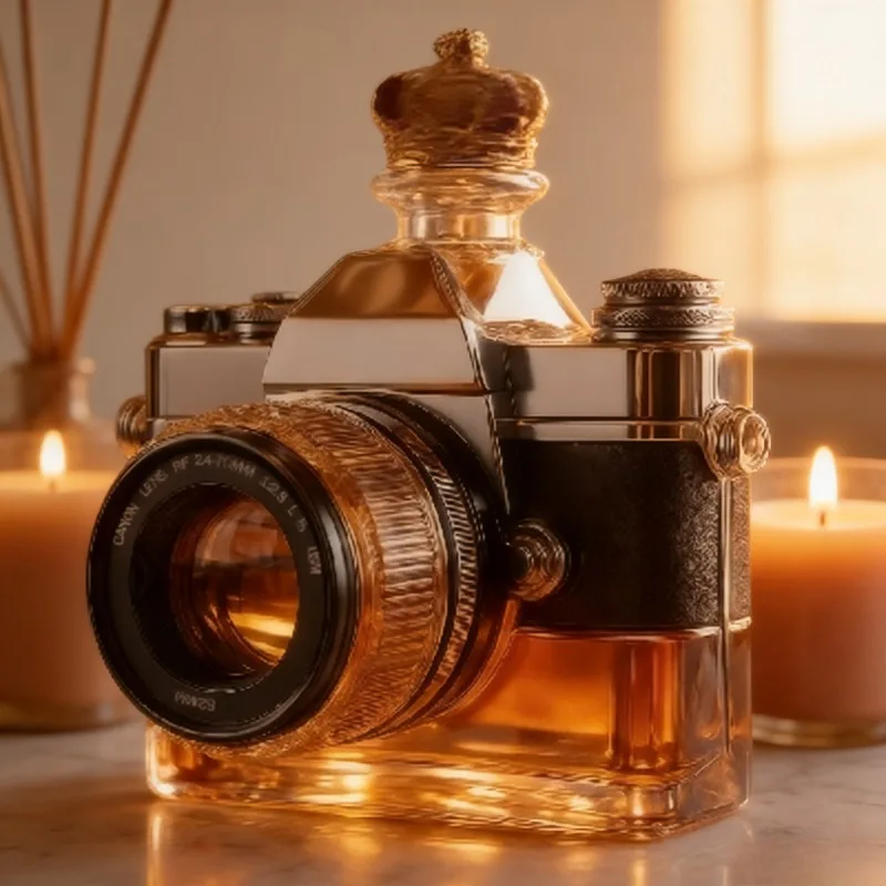 

Camera-Shaped Glass Decanter – Creative Wine Bottle & Carafe, Artistic Wine Container for Red & White Wines