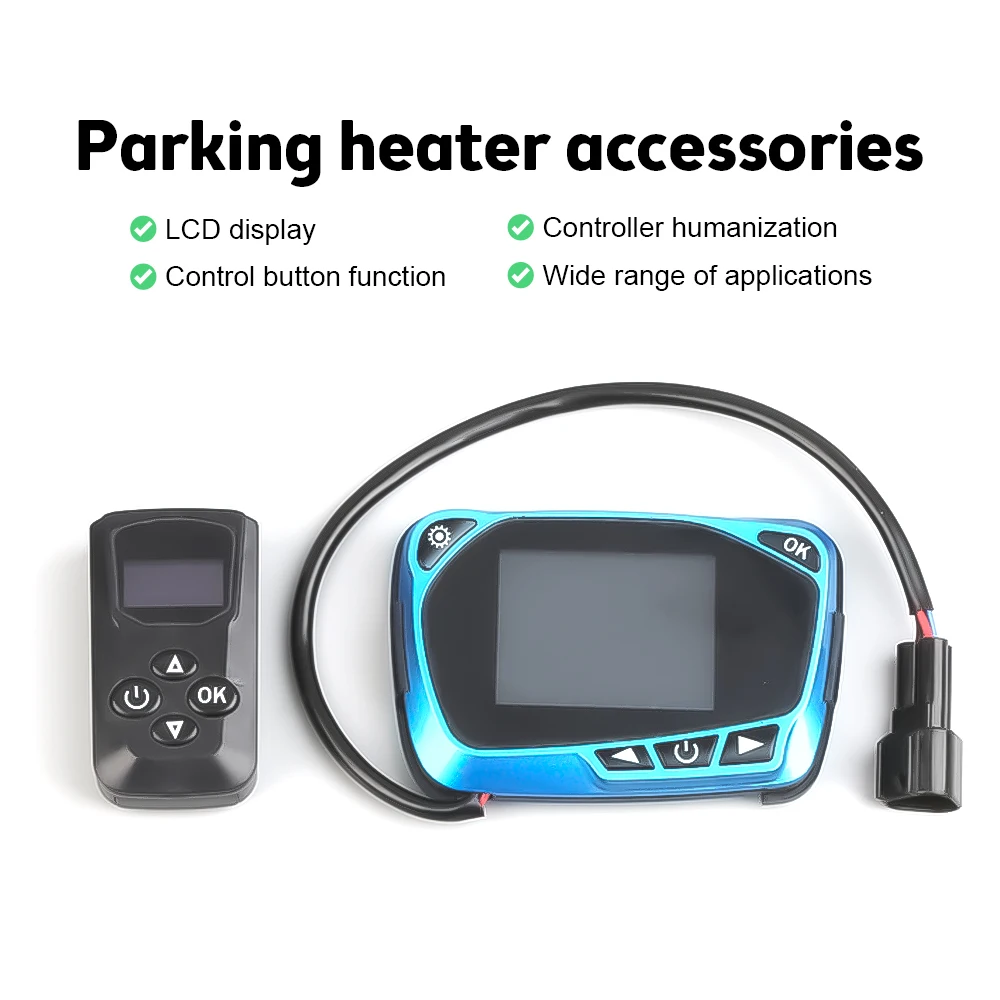 

Parking Heater LCD Display Thermostat Monitor Switch / Remote Controller 12V 24V For 5kw/8kw Car Heater Parking Diesel Heater