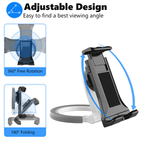 Universal Foldable Tablet Mobile Phone Stand 360 Degree Rotation Desktop Holder Adjustable Wall Mount Bracket Smartphone Holder