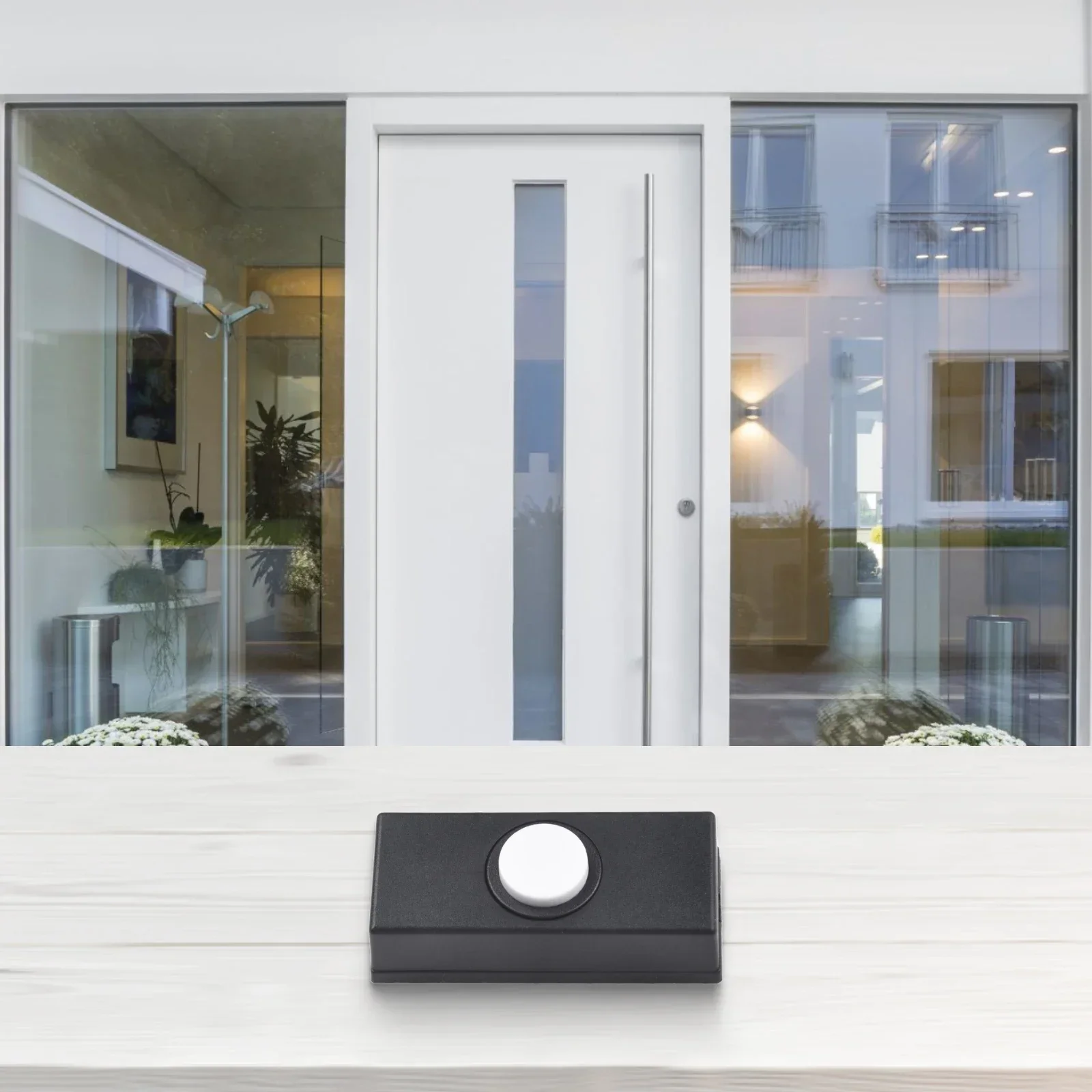 Reliable Performance Bell Push ABS Black Continuous Functionality Black Convenient Replacement Door Bell Chime