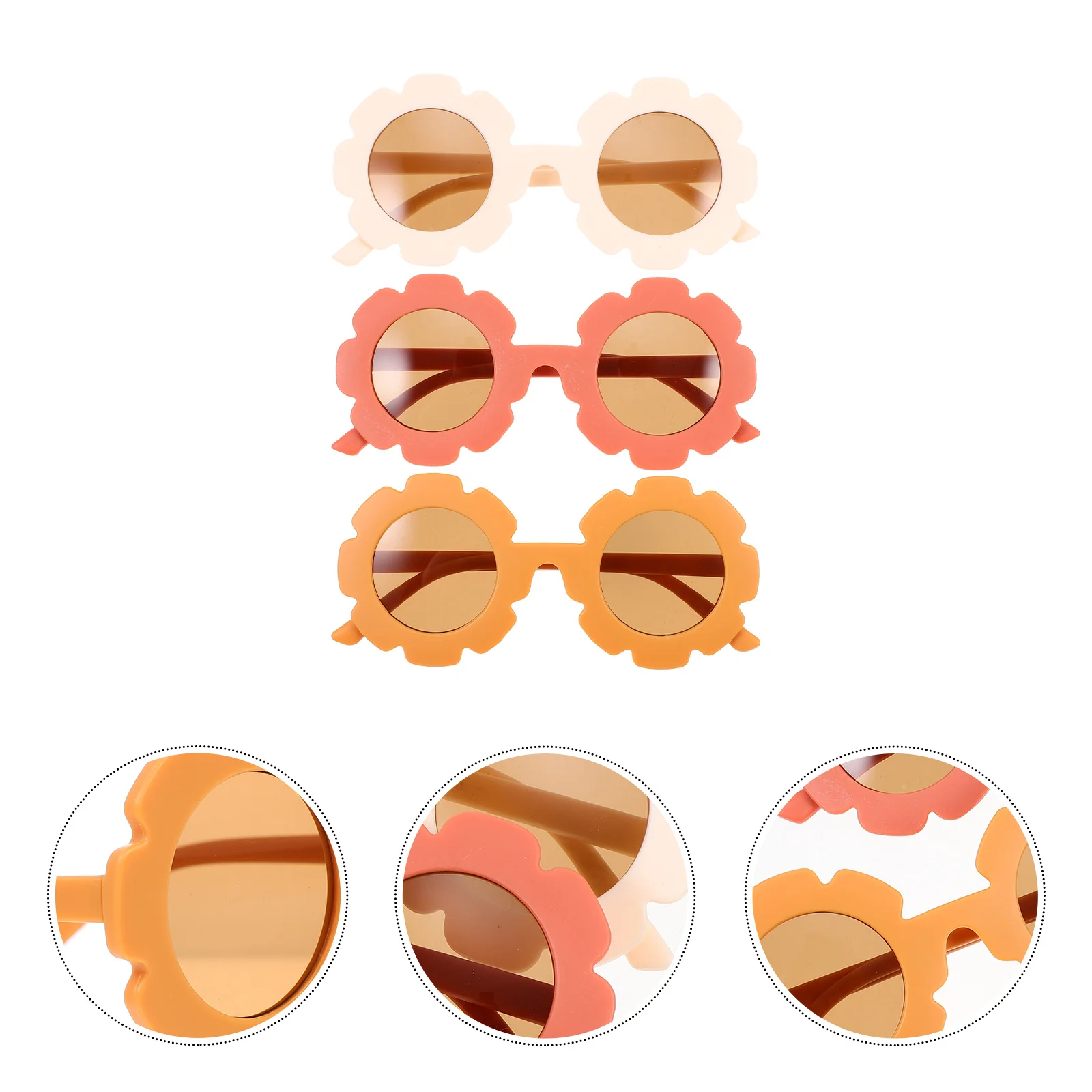 

3Pairs Sunglasses Sunflower Sunglasses Party Eyeglasses Sunflower Glasses Fun Decoration Party Glasses