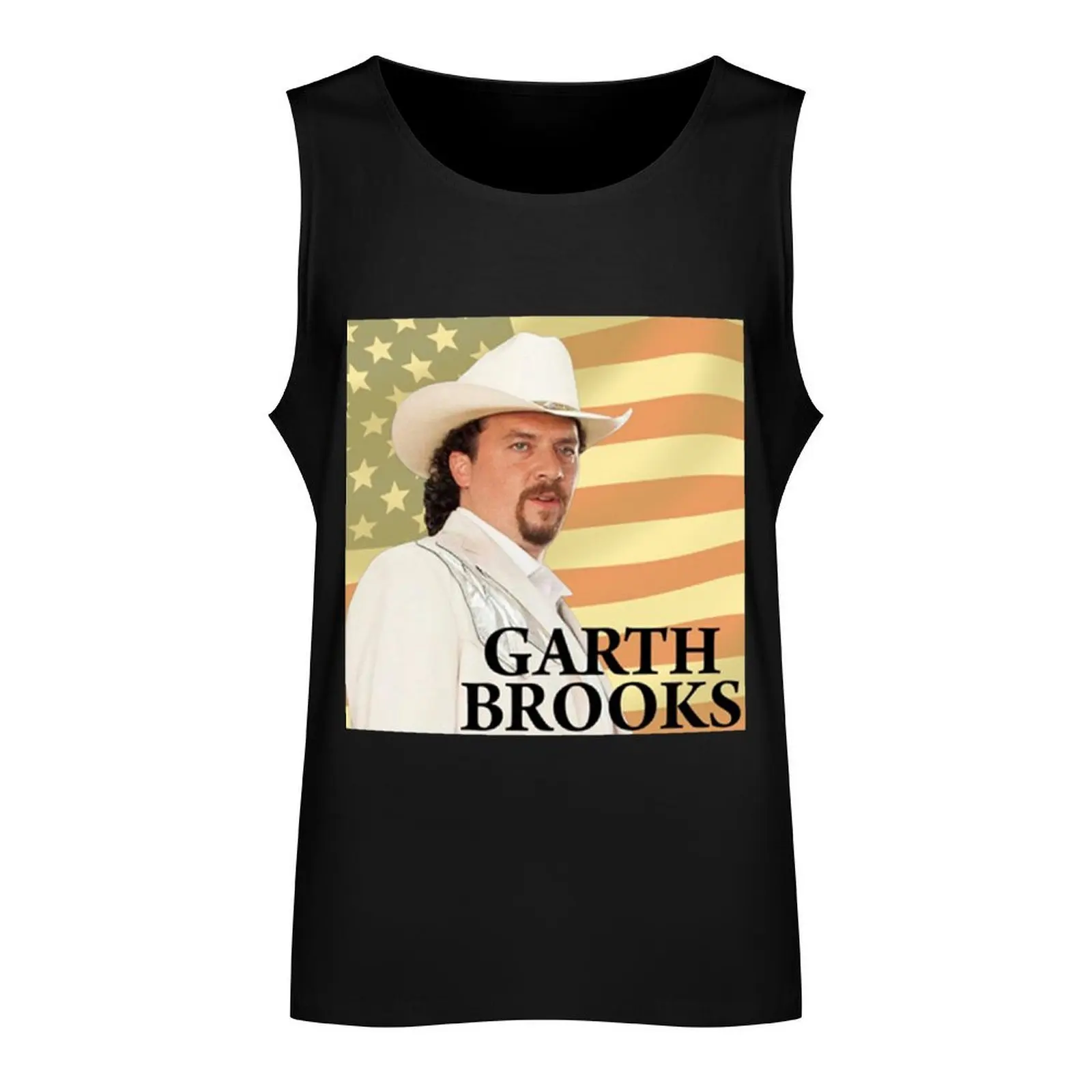 Garth Brooks American Flag Tank Top Men's t-shirt Male vest