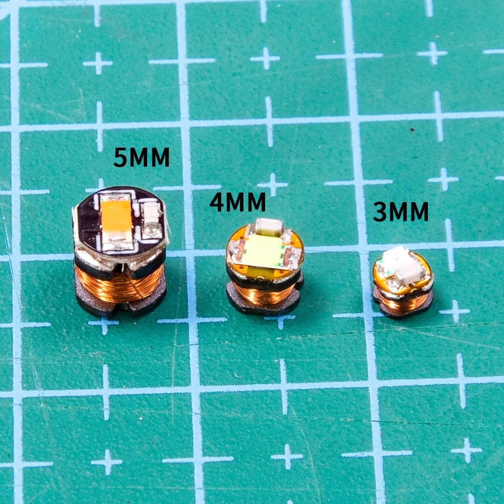 Lampes à induction miniatures, alimentation sans fil, perles de lampe LED, matériaux de modèle, kits de diorama, diamètre 3mm, 4mm, 5mm, lot de 3