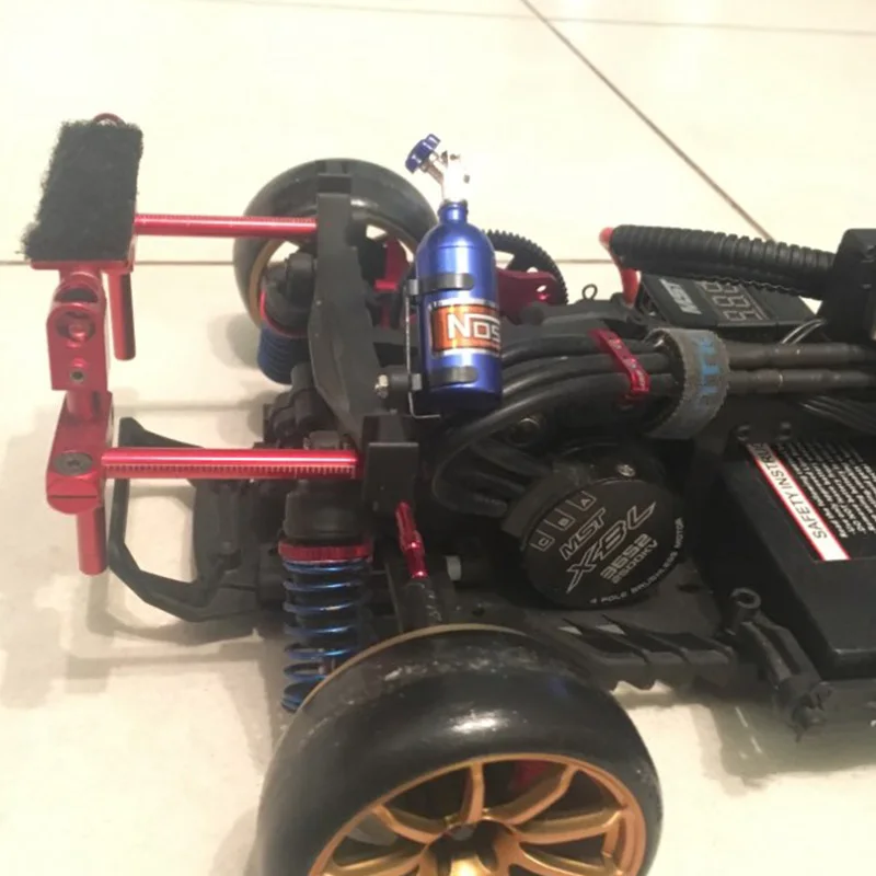 Bottiglia di azoto NOS simulata in metallo per 1/10 RC Crawler Car Defender Bronco RC4WD D90 D110 TRX4 Axial Scx10 90046, blu