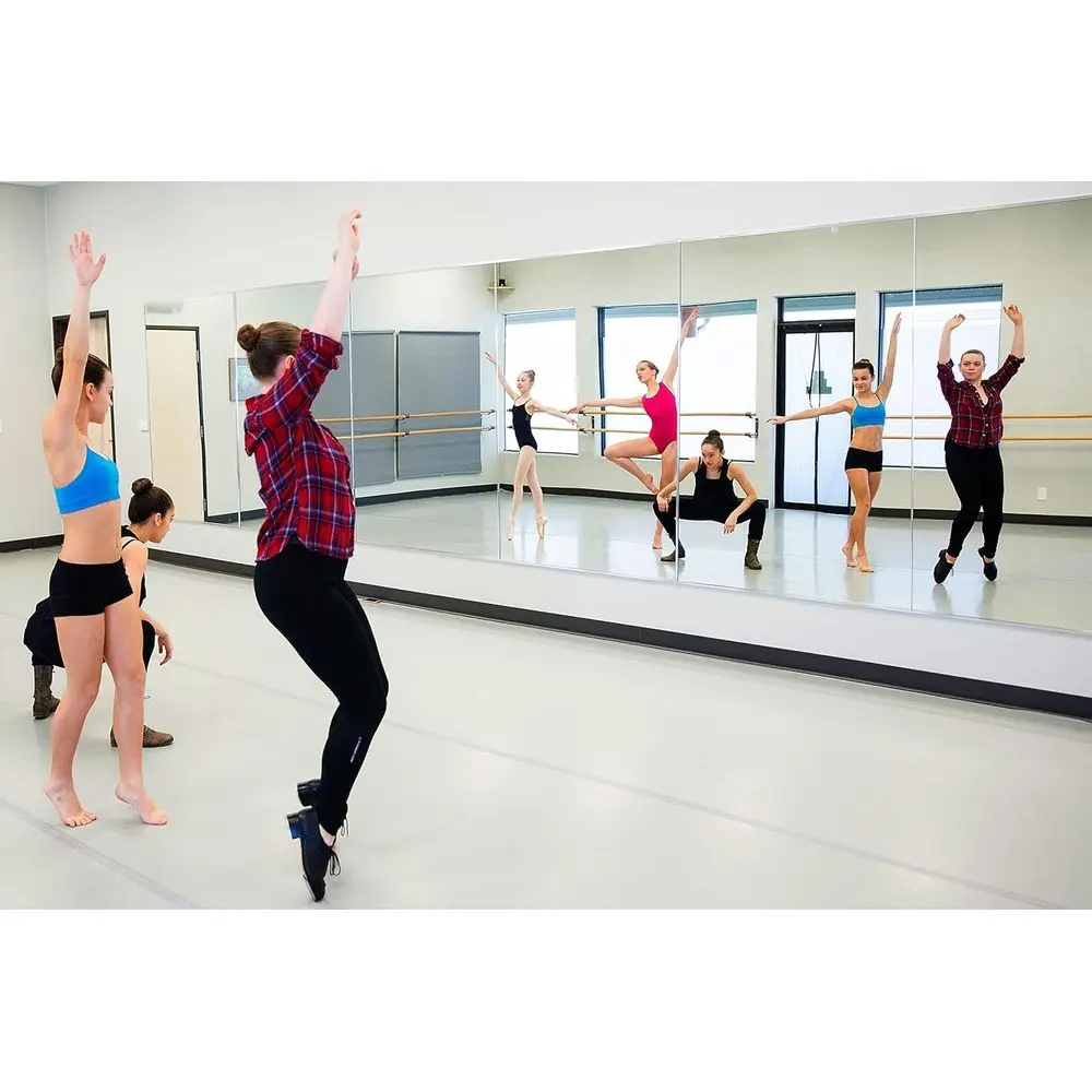 Wall-Mounted Frameless Mirrors, 48x24, Set of 3, for Home Gym, Yoga, and Dance Studios