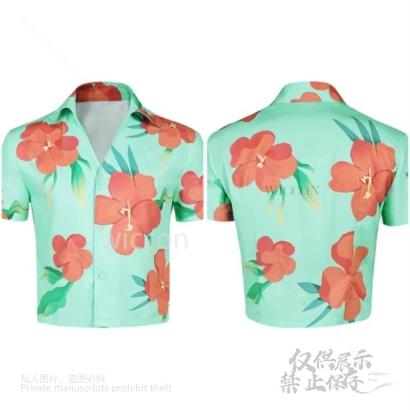 진우 아비 코스프레 의상 셔츠 사자 데몬스 보이즈 헌터스 데일리룩 섹시 남성 반팔 탑 할로윈 롤플레잉 파티복