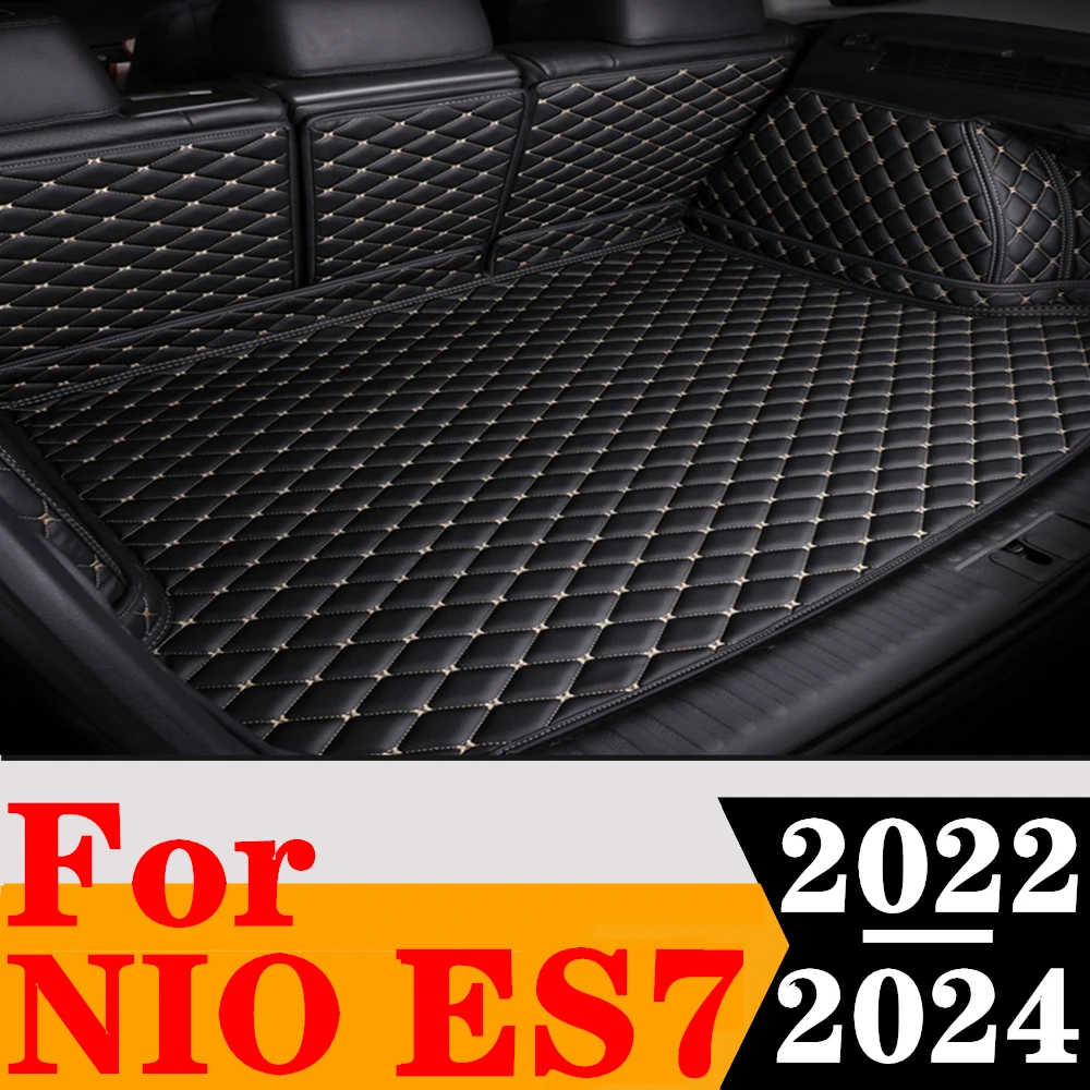 

Custom Full Set Car Trunk Mat For NIO ES7 2024 2023 2022 Rear Cargo Liner Tail Boot Tray luggage Pad Interior Auto Carpet Parts