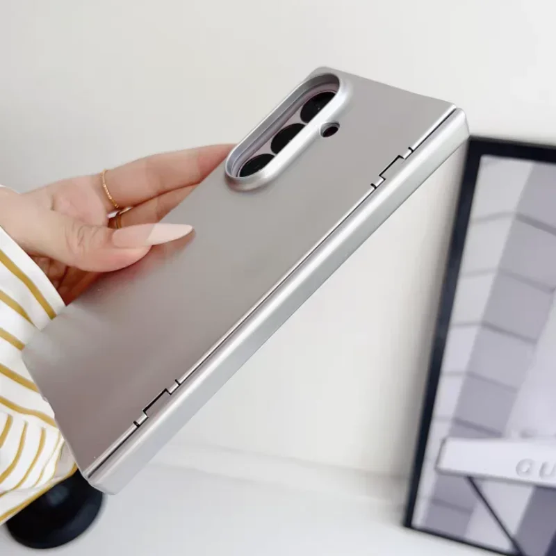 

High Quality Simple Hard Phone Case With Screen Film For Samsung Galaxy Z Fold 7 6 5 4 3 Spring Hinge Shockproof Protector Cover