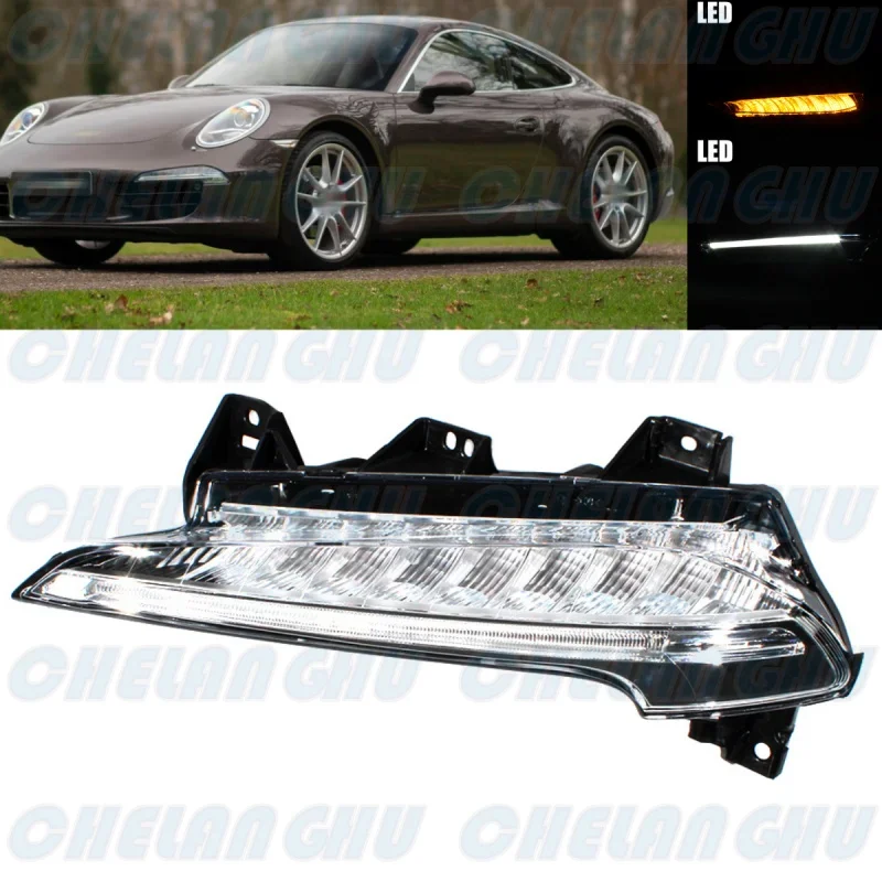 

For Porsche 911/991 2012 2013 2014 2015 2016 2017 Left Side Front Bumper LED DRL Daytime Running Light Lamp 99163115105