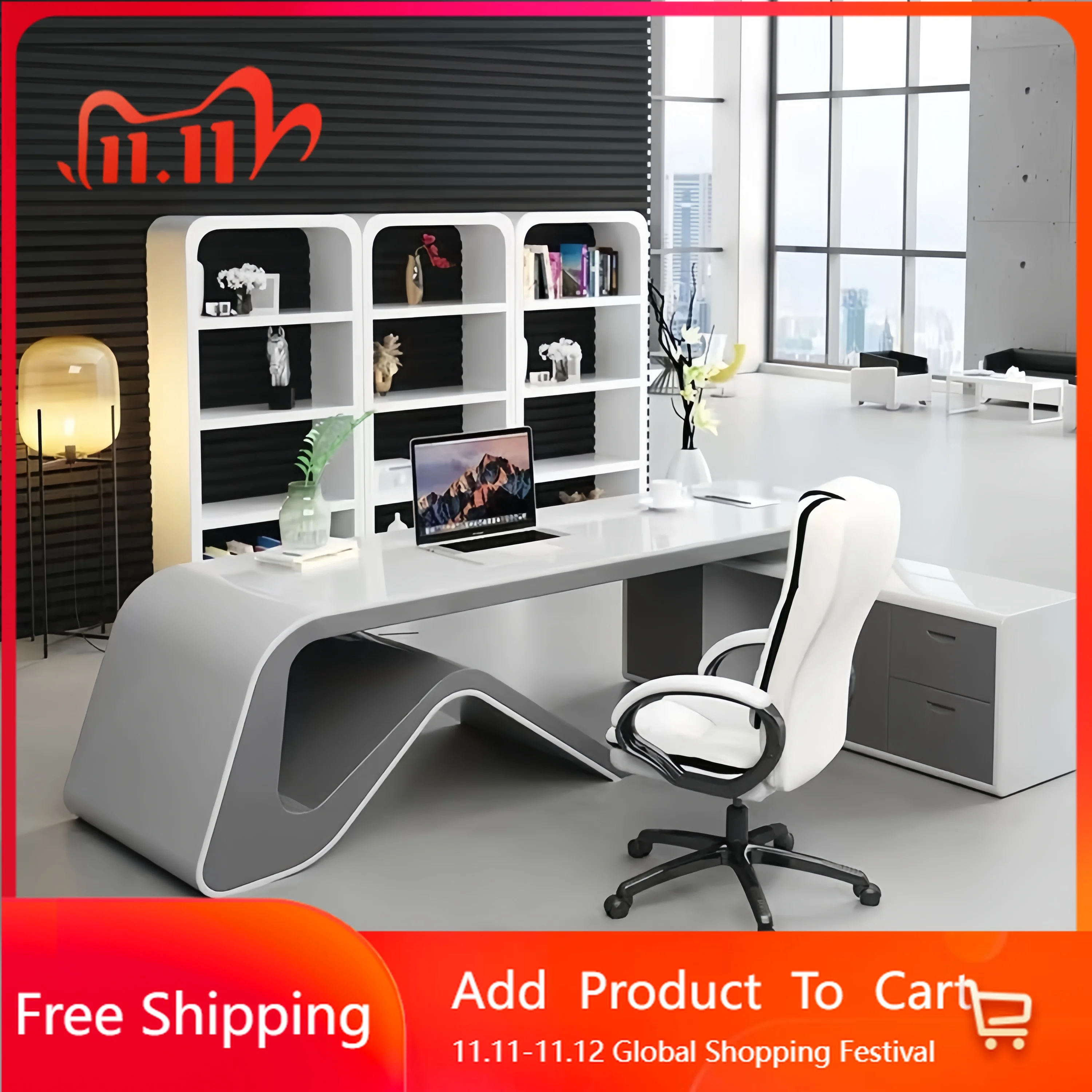

High Quality Corner Office Desk Creativity Drawers Designer Unique Computer Desks High End Luxury Escritorio Office Furniture