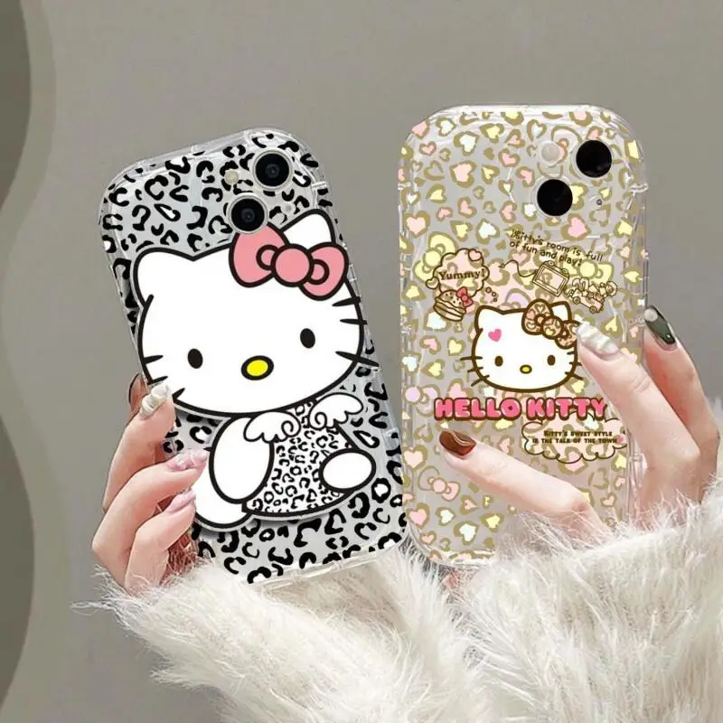

Чехол для Samsung Galaxy S24 Ultra S22 S21 Plus S20 S23 FE A55 A35 A54 A24 A14 A34 A25 A15 A53 A33 A32 A52 с леопардовым принтом Hello Kitty