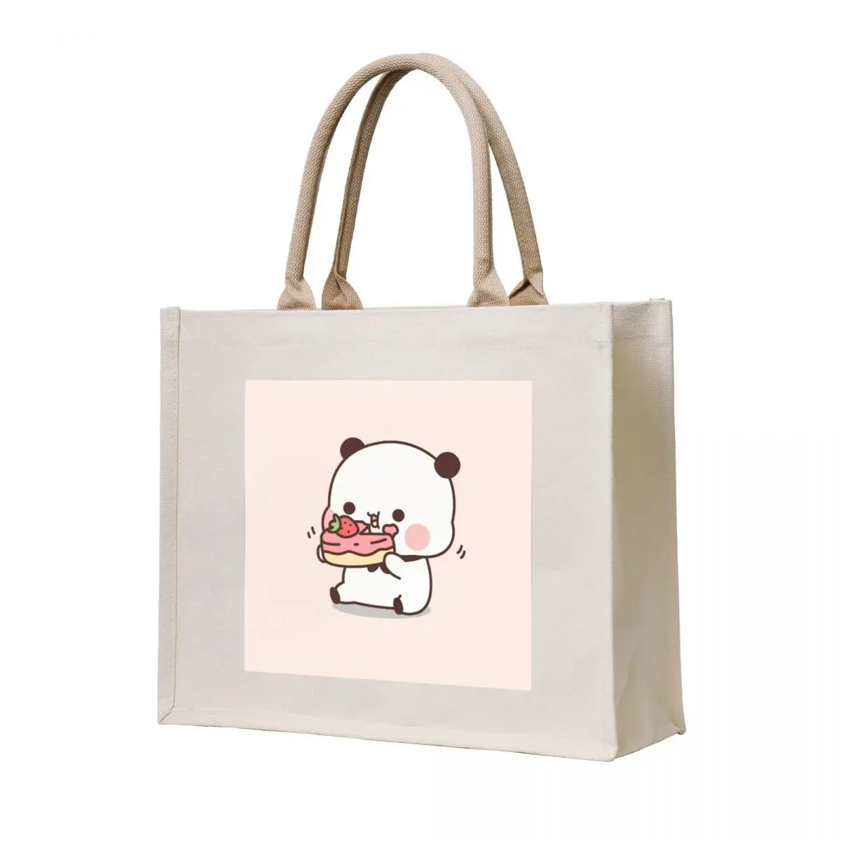 

Dudu Panda Dudu Panda Cake mukbang Bubu & Dudu Sticker Tote Bag bag for beach Large bags for women reusable shopping bag