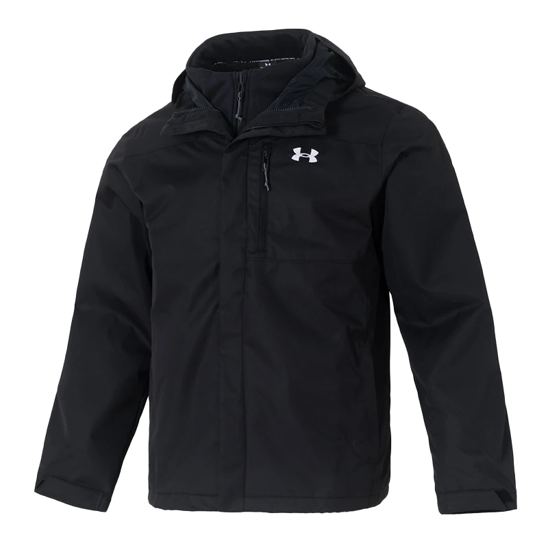 

Under Armour Men's Outdoor Mountaineering Jacket with Removable Lining, Windproof and Warm, Three-In-One Hooded Jacket 1371585-002