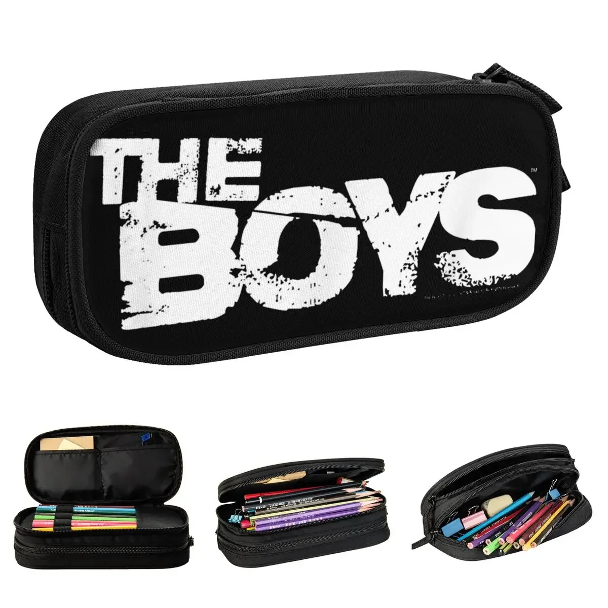 Lovely The Boys TV Show Logo Pencil Case Season 4 Pencil Box Pen for Girls Boys Large Storage Bag Office Gifts Accessories