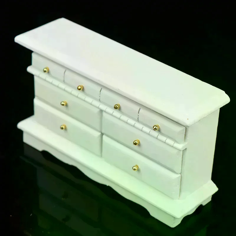 Dollhouse Miniature 1:12 Dresser Furniture Bedroom Accessories Side Cabinet High Quality Durable Material Easy to Use