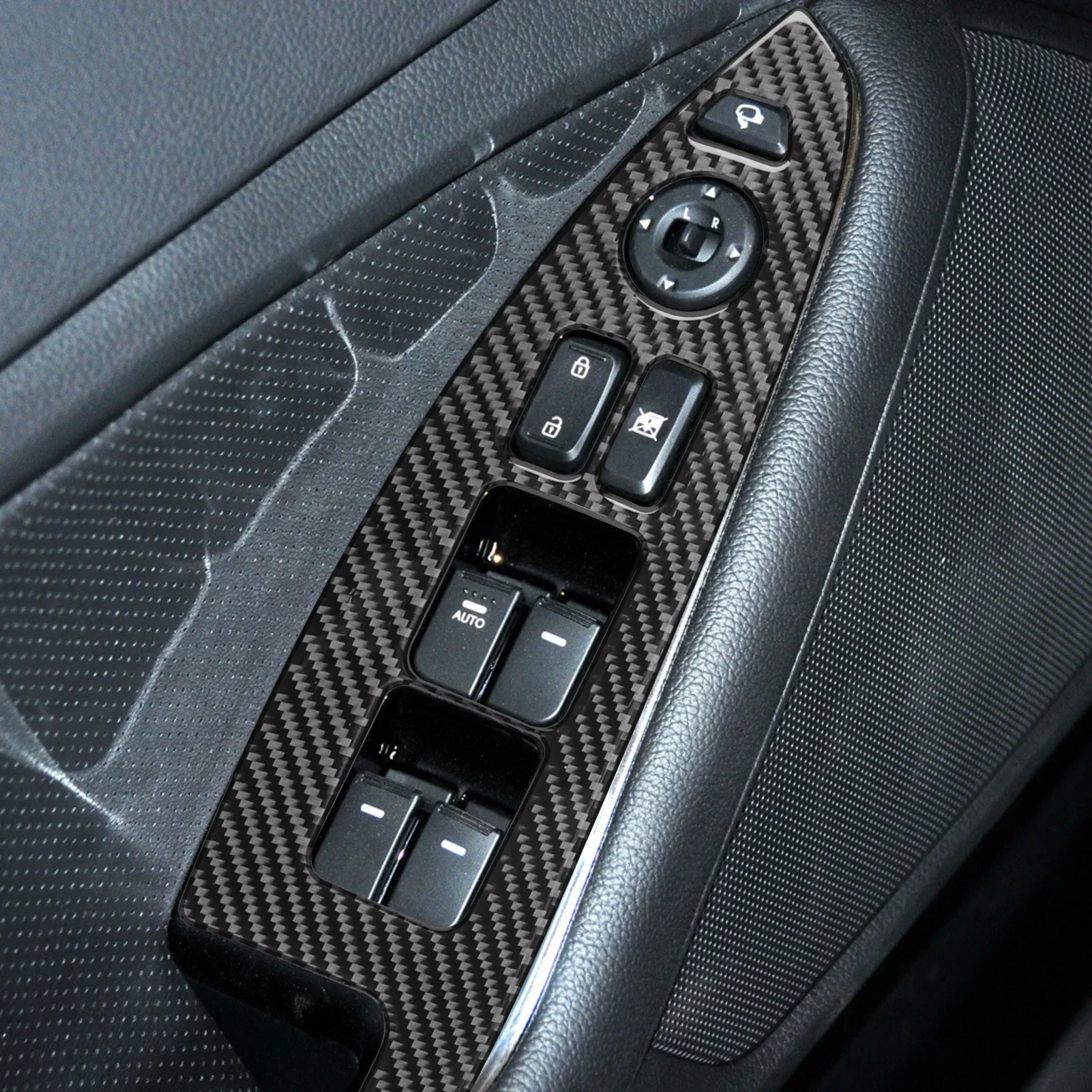 For Kia K5 2011 2012 2013 2014 2015 Carbon Fiber Window Lift Headlight Switch Air Outlet Car Accessories Interior Cover Sticker