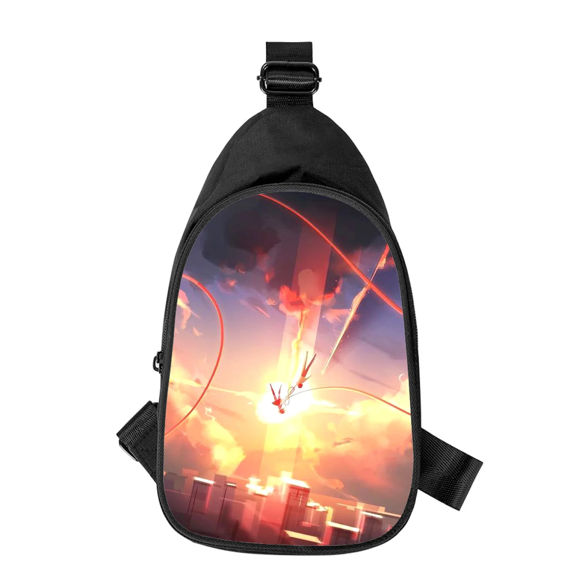 Sac de poitrine à bandoulière pour hommes et femmes, sac de taille pour homme, sac de poitrine pour mari, sac d'école, impression 3D, votre nom, anime, initié en alertes onale, nouveau