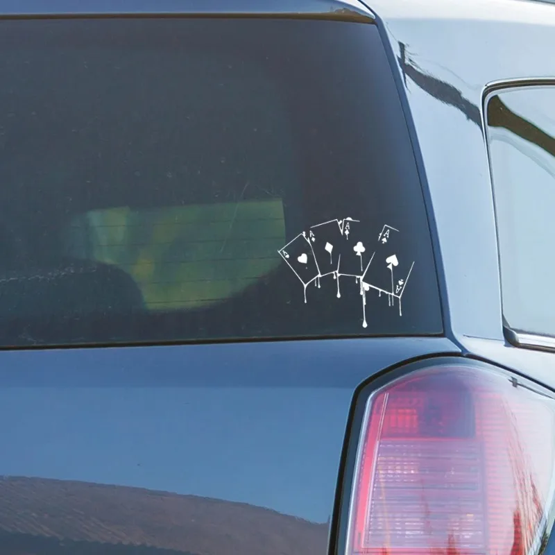 

15.6X12.7CM Interesting Casino Poker Games Car Sticker High Quality Motorcycle Decorative Accessories Styling Sticker