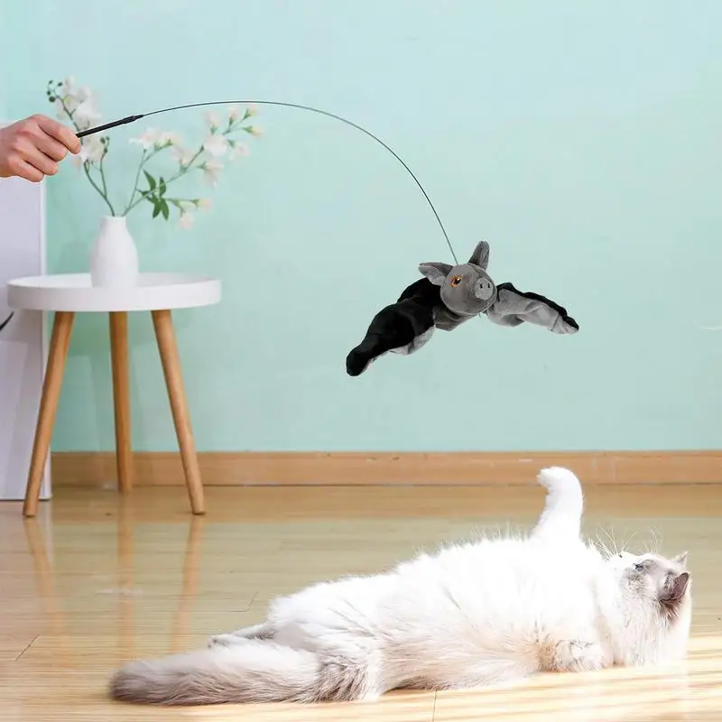 Cat Catnip Toys Flapping Wings Cat Toys Intelligent Squeaky Toys Motion Activated Interactive Cat Toy For All Cat Teaser Sticks