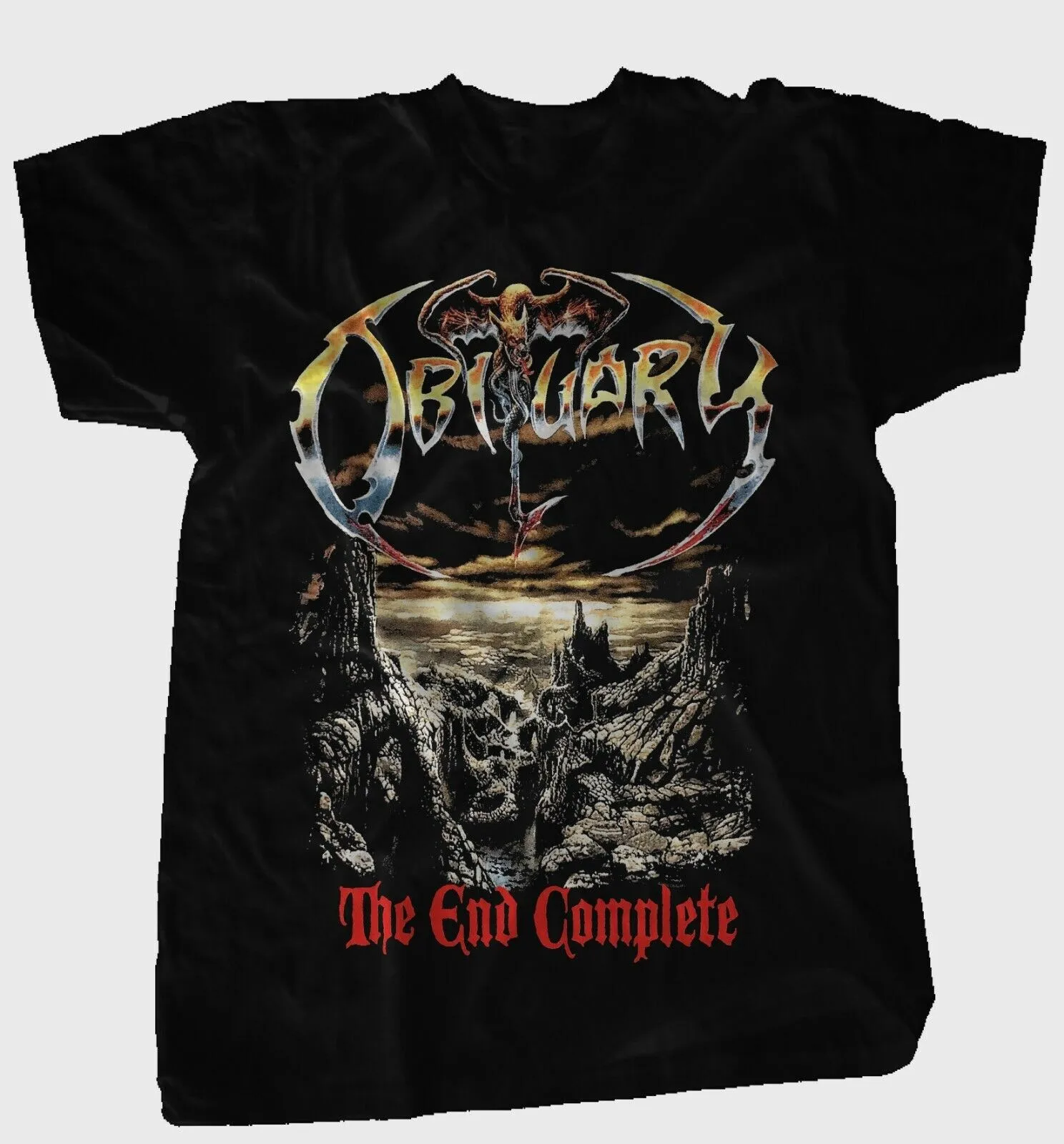 OBITUARY The End Complete Rock Black Men S 234XL Christmas T shirt C187