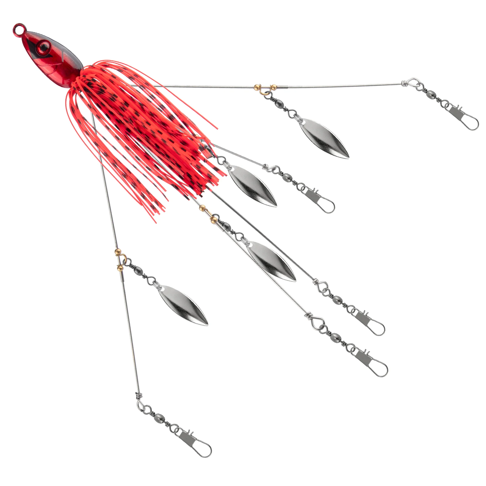 16.5g 20g Alabama Umbrella Rigs Spinner Lure Fishing Lure Jig Skirt Willow Blade for Bass Walleye Peche Sea Fishing