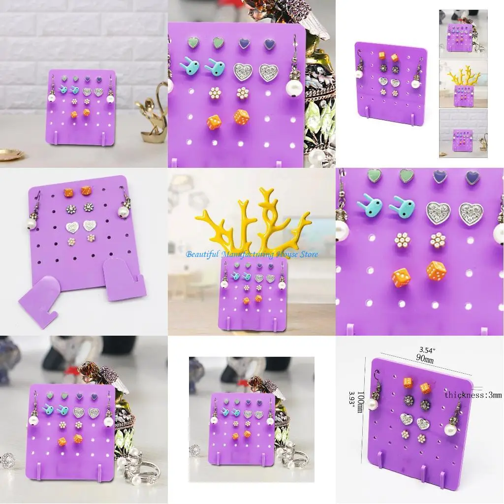 

E56A Earrings Organizers 30 Holes Ear 30 Holes Holder Jewelry Display Stands Hanging Jewelry Rack for Exhibition